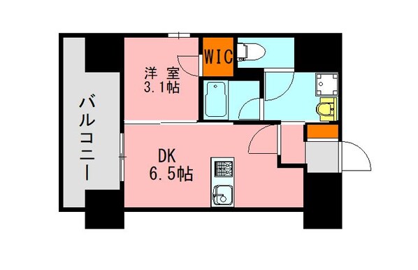 西鉄平尾駅 徒歩15分 9階の物件間取画像